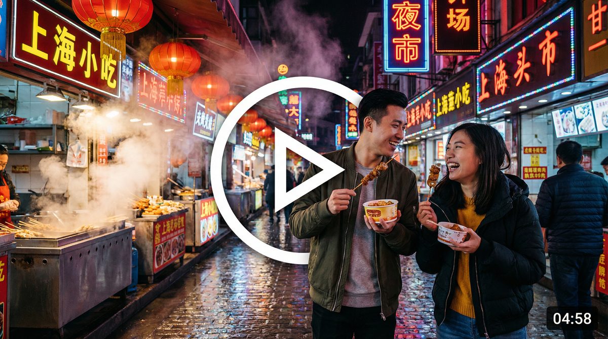 黑丝夜市美食视频